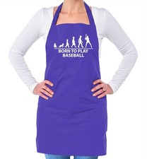 Born To Play Baseball - Unisex Adult Apron - Base Ball Player Fan Love Bat