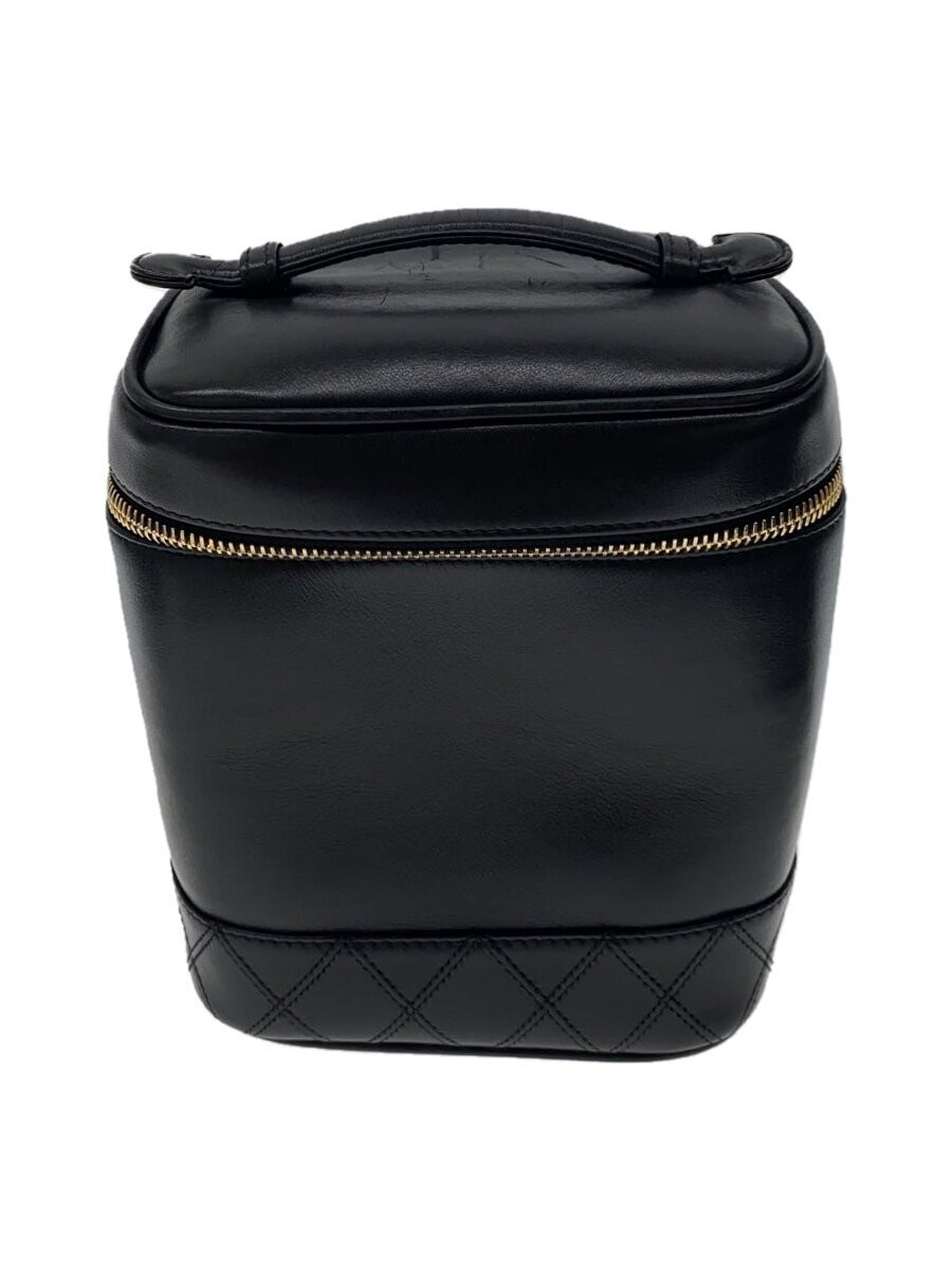 CHANEL Vanity Bag Bi-Color Lambskin & Sheep Leather Black  