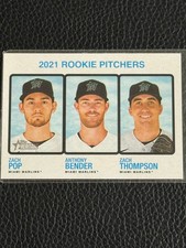 2022 Topps Heritage Rookie Pitchers Zach Thompson, Anthony Bender, Zach Pop #73 