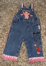 Vintage 2005 Care Bear Denim Bib Overalls