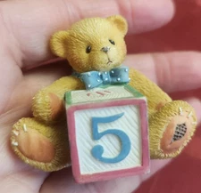 Enesco Cherished Teddies 1997 Teddy Bear figurine 5 block, 302872, Count on Me