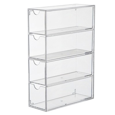 Compact 4 Layer Storage Box Muti-Functional Dustproof Sunglasses Organizer Stand