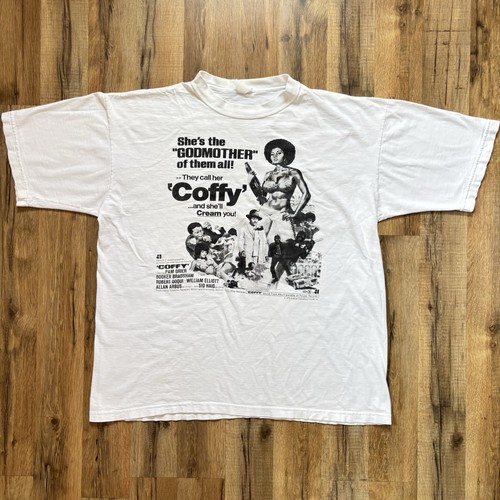 Vintage Pam Grier Coffy Movie Promo Shirt Size Large Rare Film Tee