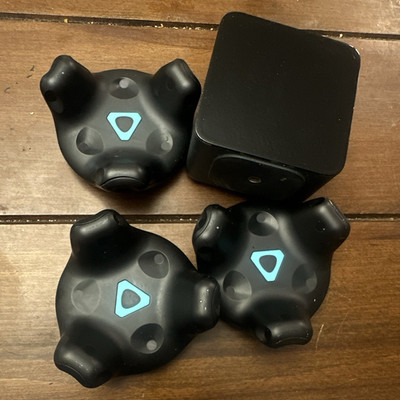 HTC VIVE Base Station w/ 3 VIVE Trackers