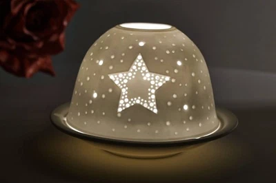 Dome Light Nr. 32803 Stern - Teelicht Windlicht Dekoration Porzellan - Bild 1 von 4