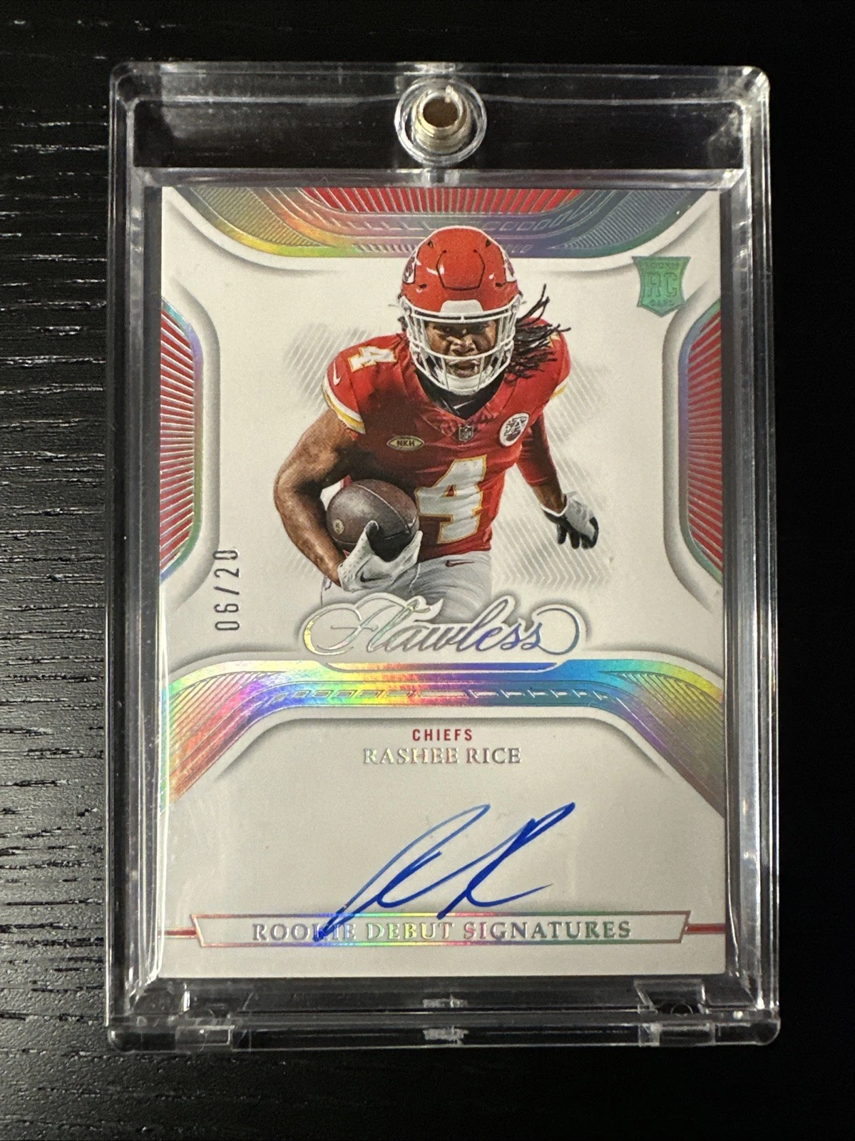 Rashee Rice Panini Flawless Rookie Debut Signatures #RDSRRI Silver