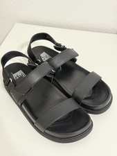 DV Dolce Vita Women's Black Flat Sandals Adjustable Straps Casual Comfort SIZE 8