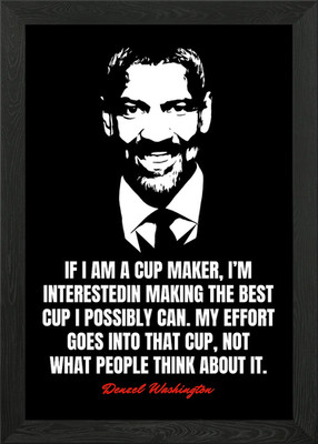 Denzel Washington Zitate Gerahmtes Wandbild Poster Leinwanddruck Bild