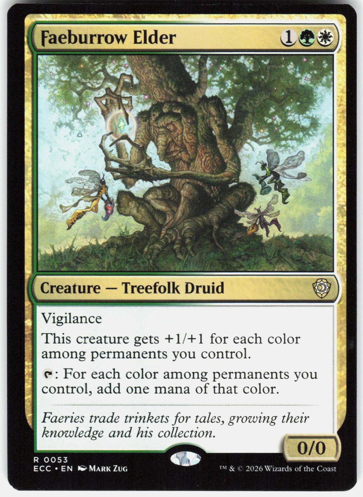 Faeburrow Elder 53 Rare Commander: Lorwyn Eclipsed Magic: The Gathering LP