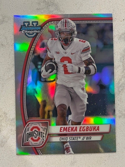EMEKA EGBUKA 2024 Bowman University Chrome IMAGE VARIATION short print #SP-13