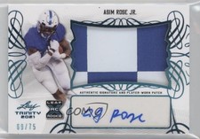 2021 Leaf Trinity Platinum Spectrum 69/75 Asim Rose Jr #PA-ARJ Patch Auto 9cf