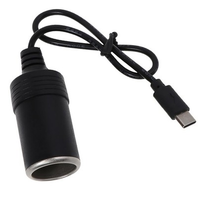 Type C To Car Cigarette Lighter Socket Converter Adapter Plug 45W PD Charger