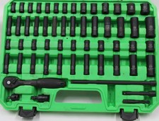 SWANLAKE 1/4" - 56-Piece Impact Socket Set - Standard & Metric - Wrench Swivel