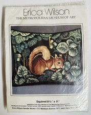 Erica Wilson Metropolitan Museum of Art Squirrel Needlepoint Kit Vintage 1990 NW
