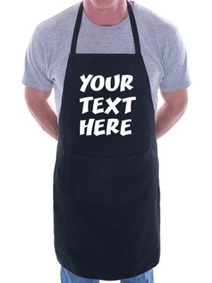 Personalisierte Schürze Ihr Text hier beliebiger Name beliebige Wörter BBQ Kochen blau