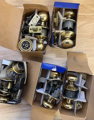 Schlage F51A PLY 605 Lock Bright Brass & Arrow MK12TA 26D Lot of 5 Locks