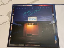 KENNY CHESNEY SIGNED INSERT SILVER SANDS MARINA AUTOGRAPHED ART CARD VINYL LP