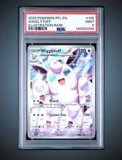 2025 Pokemon Pfl En-Phantasmal Flames #105 Wigglytuff Illustration Rare PSA 9