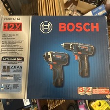BOSCH CLPK22-120 12V Max 2-Tool Combo Kit 3/8" Drill/Driver, 1/4" Impact Driver