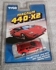 BRAND NEW TYCO MAGNUM 440-X2 RED LAMBORGHINI 1989 HO SLOT CAR SEALED NOS