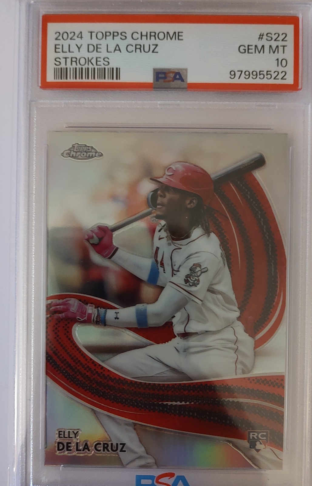 2024 Topps Chrome - Strokes- #S22 Elly De La Cruz (RC) REDS. PSA 10