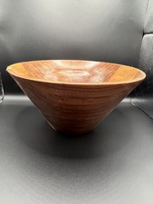 Walnut and Birch Wood Bowl 10" in Diameter. Hand Made by Nebraskan Artist