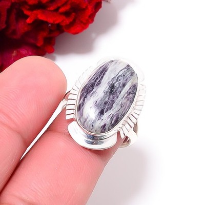 Kammererite - Kop Krom Mine Gemstone 925 Sterling Silver Ring S.7.5 R98152