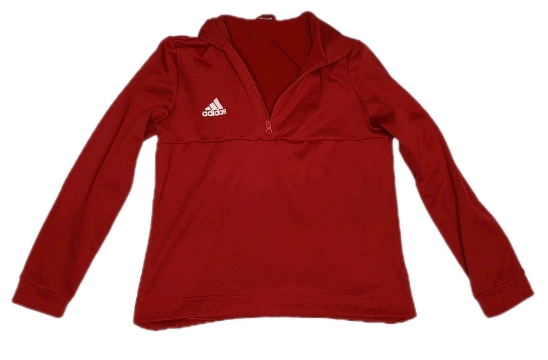 Adidas Team Issue Red Quarter Zip - Large Womens