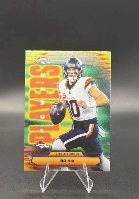 Topps 2025 Chrome Power Players Insert #PP-9 Bo Nix Denver Broncos NFL
