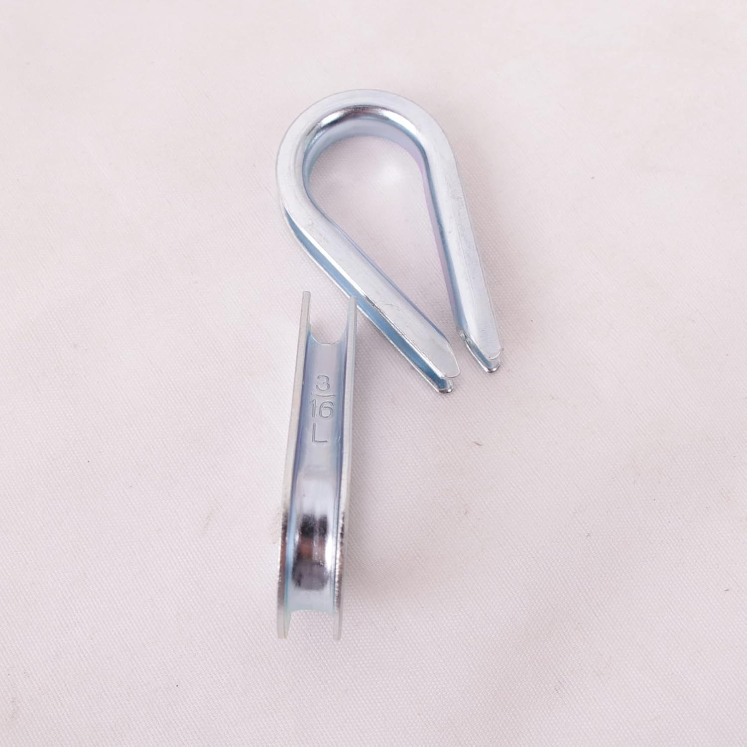 Versatile 3/16" Wire Rope Thimble Set of 50 - Carbon Steel for Fishing & More