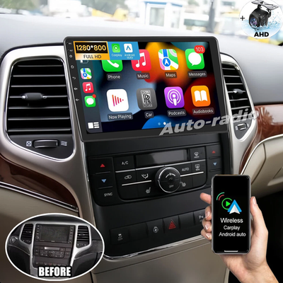 10.1'' Car Stereo Radio GPS Android 13 Carplay For Jeep Grand