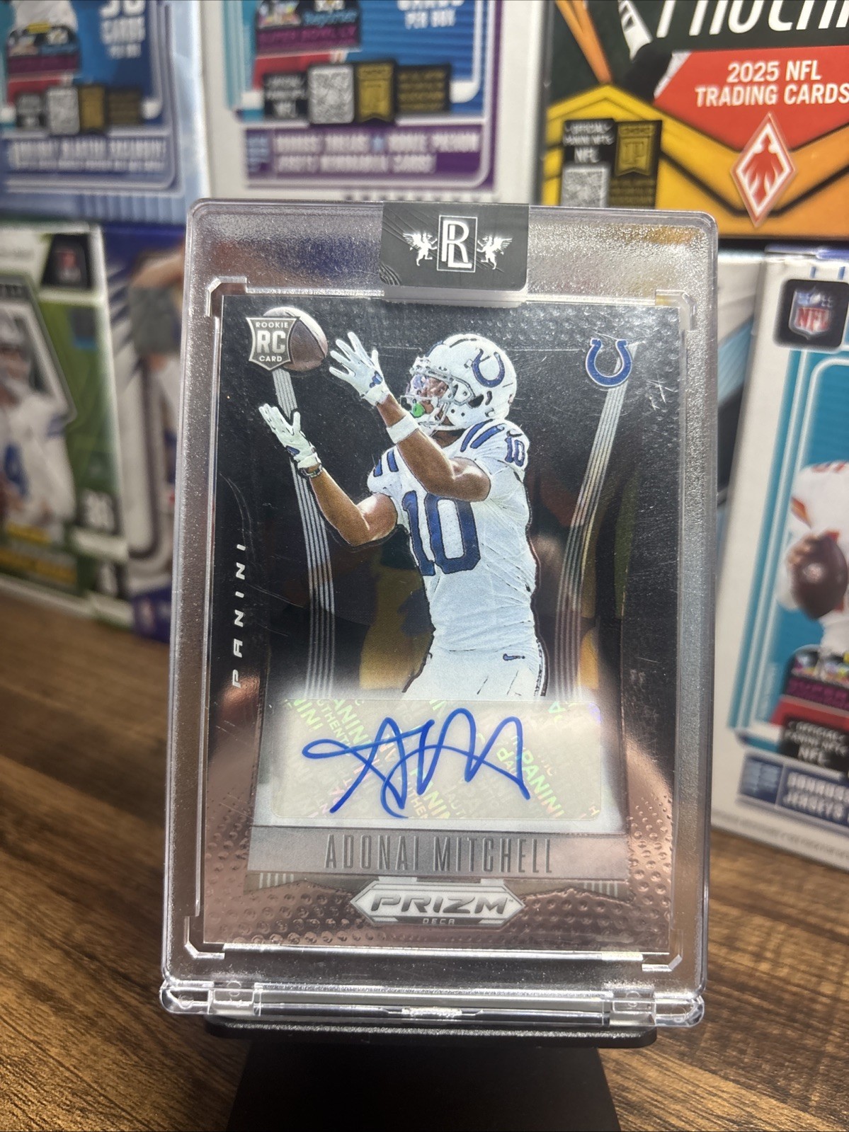 2024 Panini Prizm Deca - Signatures Adonai Mitchell #S-AML (AU, RC)