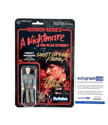 Nightmare on Elm Street Signed Freddy Krueger Action Figure Robert Englund ACOA