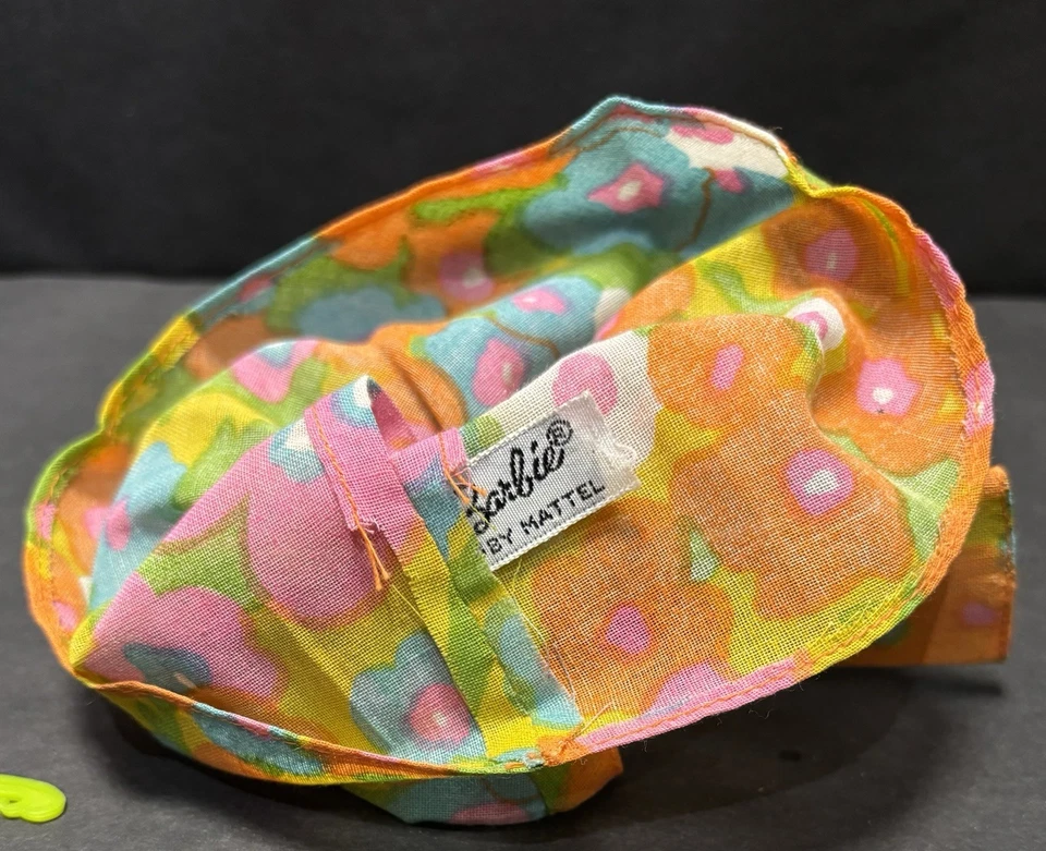 Mattel Vintage 1970 Barbie Flower Wower # 1453 Robe et Cintre - Photo 4/4