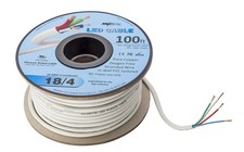 LED Cable 4 Conductor Jacketed In-Wall Speaker Wire UL/cUL Class 2 (100ft. Sp...