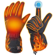 Heated Motorcycle Gloves, Battery Powered Electric Heating Glove, Waterproof