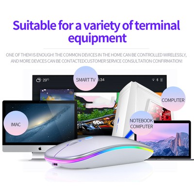 Mouse Plug And Play Portable Silent Rechargeable Illuminated Wireless Office Kit