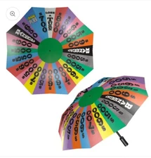 NEW Wheel of Fortune 42 Inch FULL SIZE Umbrella ! Vanna White Game Show AWESOME
