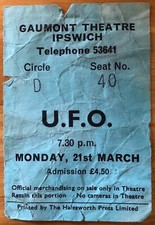 U.F.O.  Gaumont Theatre Ipswich 1983 Rare  ticket