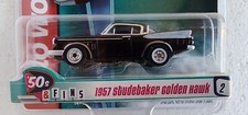 Auto World 50's  Fins 1957 Studebaker Golden Hawk Black HO Slot Car NOS