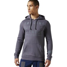 AY1034 Mens Reebok Crossfit Graphic Fleece Hoodie