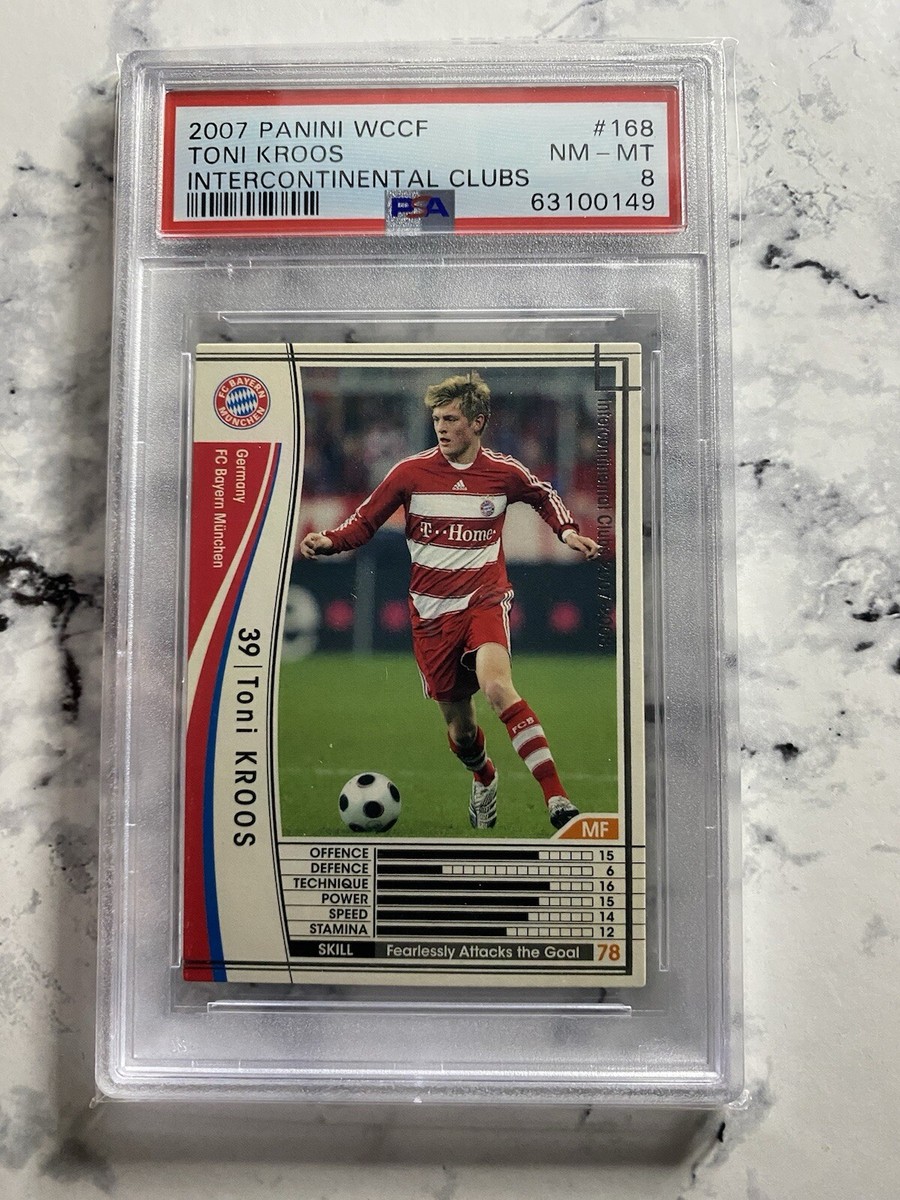 PSA 8 2007-08 PANINI WCCF #168 TONI KROOS RC ROOKIE CARD Madrid