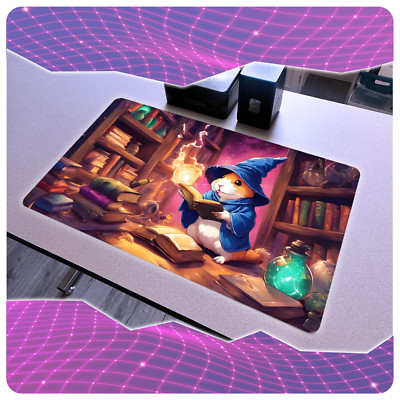 Mystic Whiskers: A Magical Playmat for TCG, Gamers, and Hamster Enthusiasts Play