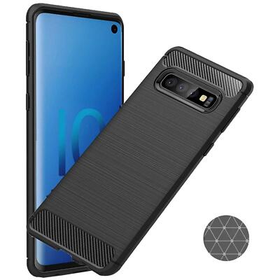 Schutzhülle Für Samsung Galaxy S10 Serie Carbon Hülle Handy Hybrid Case TPU