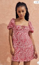 Urban Outfitters RVCA Here For It Paisley Mini Dress Size Large New With Tags