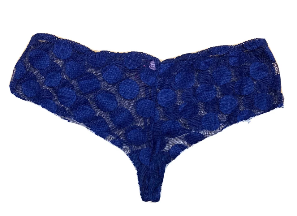 Pantalones Cortos Mujer Native Intimates Azul Blanco Encaje Talla M Foto 2 de 3