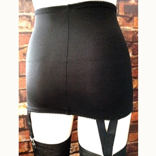 Floral Edge Cloth Girdle Vintage Garter Belt 4 Straps Suspender Belt - Picture 5 of 13