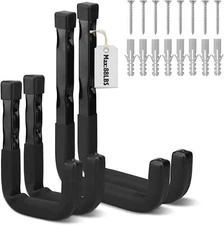 4-Piece Heavy Duty Garage Storage Hooks, 6" & 3" Wall Mount J Utility Hooks 88LB