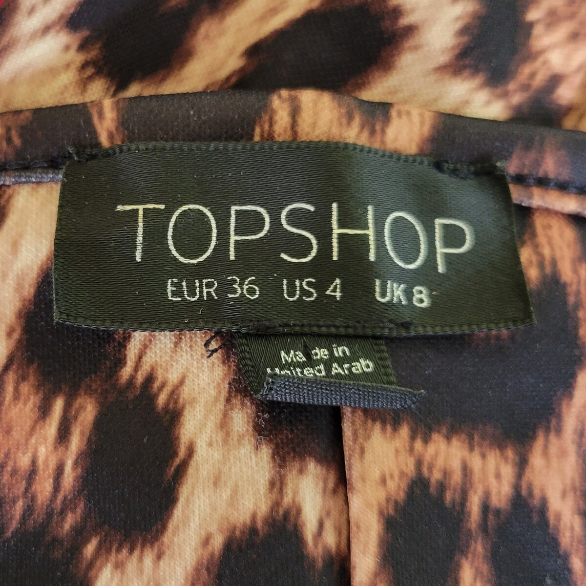 leopard print skater dress topshop Topshop ruched sleeve occasion dress in animal print