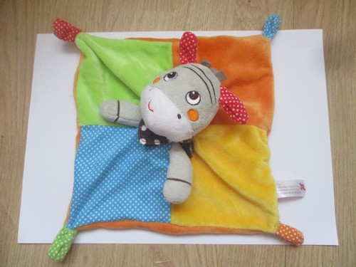 doudou plat carré zèbre